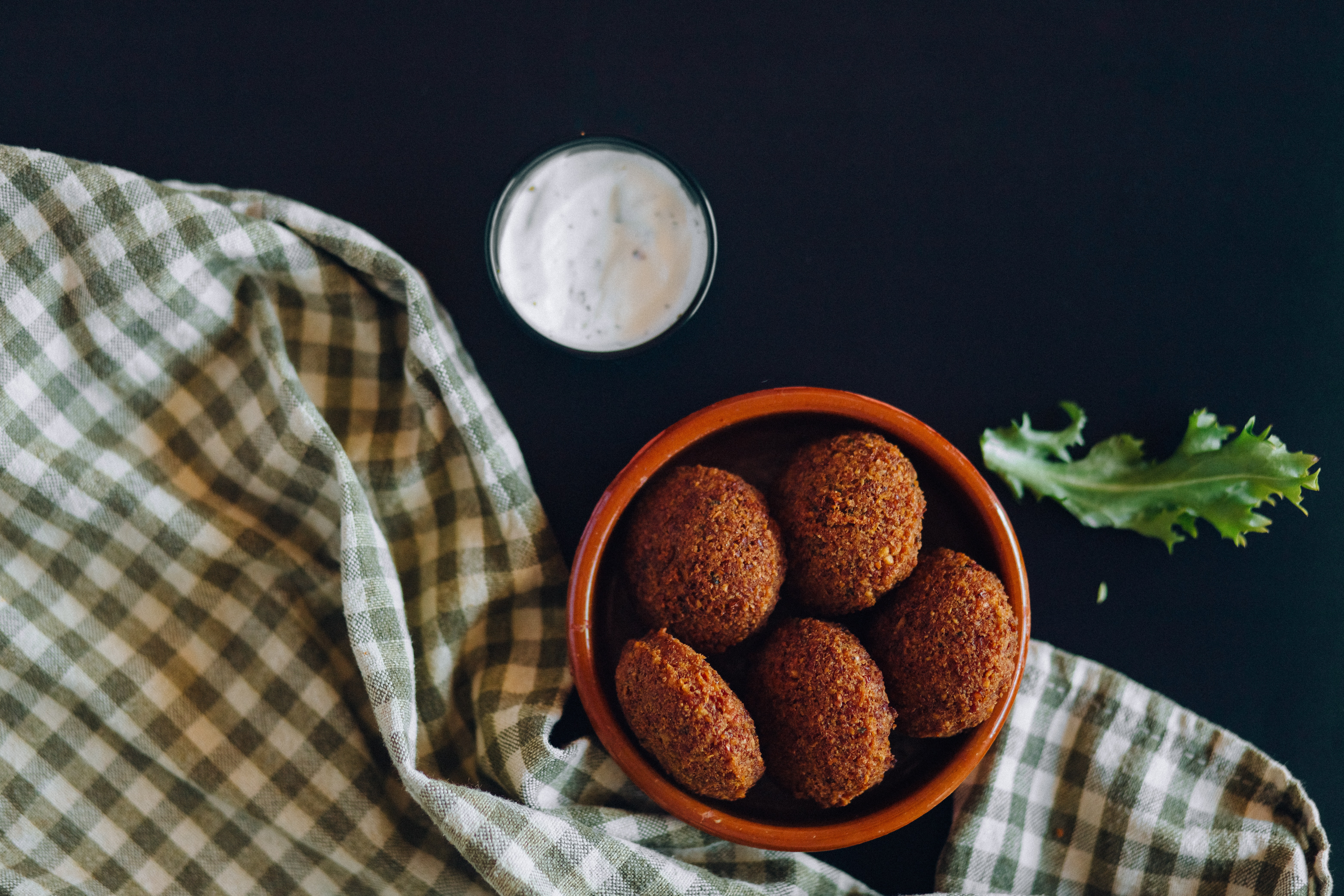 Whole-wheat Couscous with Falafel